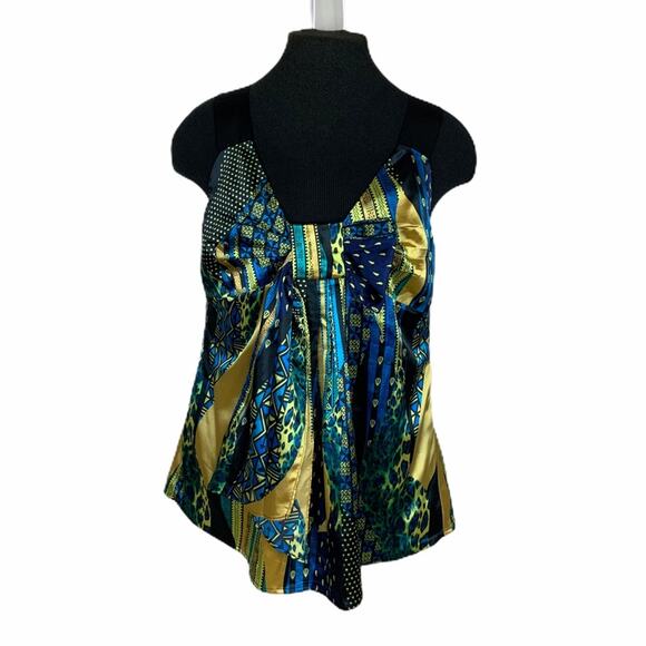 Sans Souci Tank Blue Multi Color Size Large - Picture 1 of 9